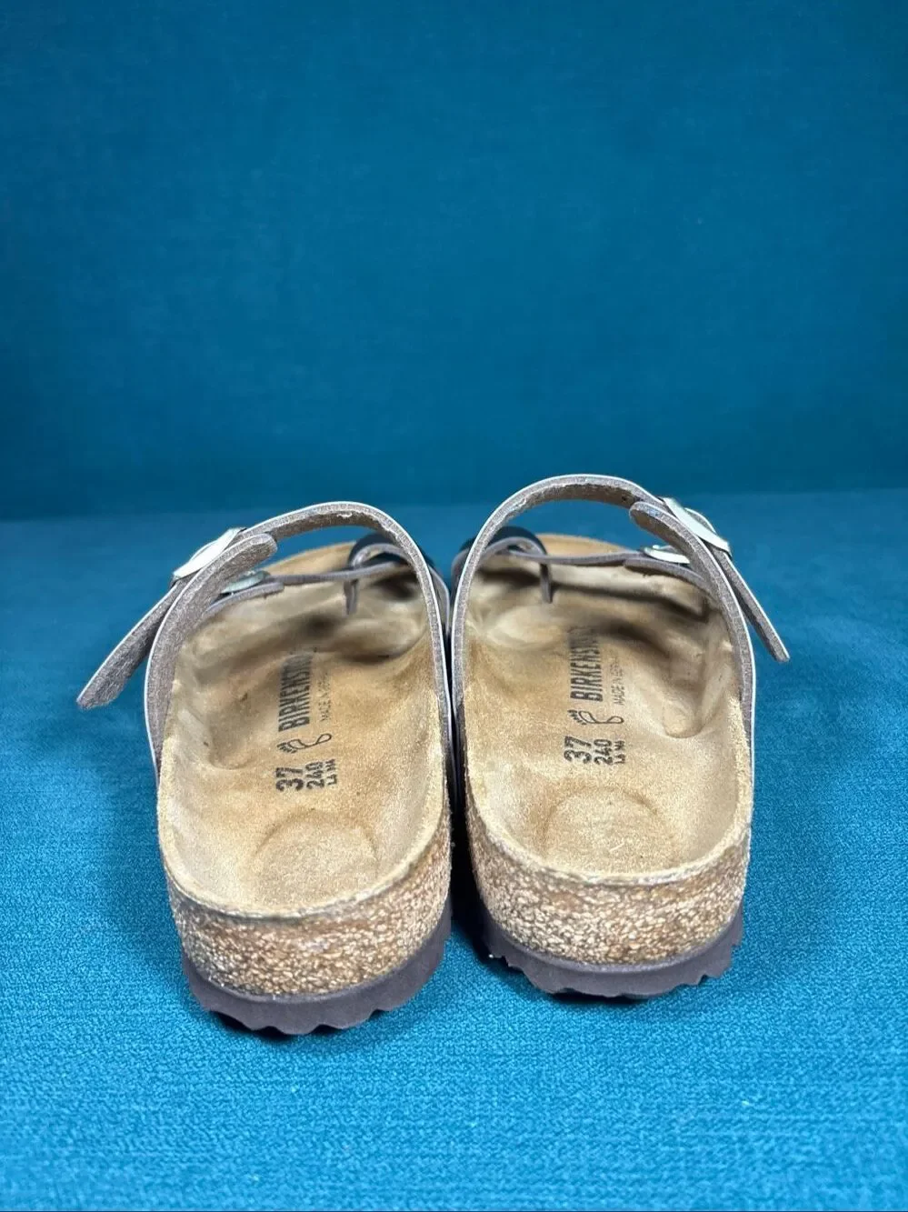 Birkenstock Mayari Sandals Womens Size 37/6-6.5US/ Metallic Bronze Pewter